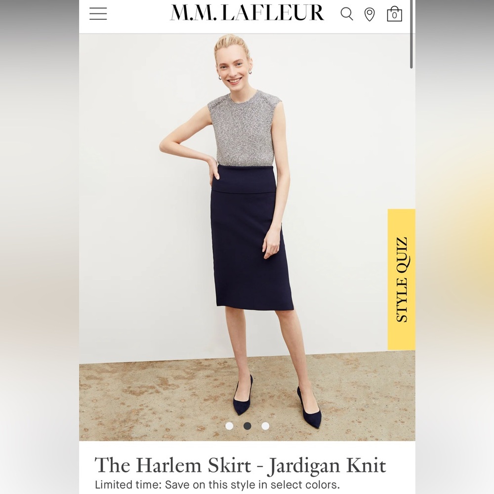 MM LAFLEUR HARLEM SKIRT GOOD COND NAVY